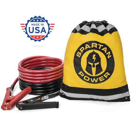 SPARTAN POWER 2 AWG Heavy Duty Jumper Cables (20 Feet) JUMPER20FT2AWG